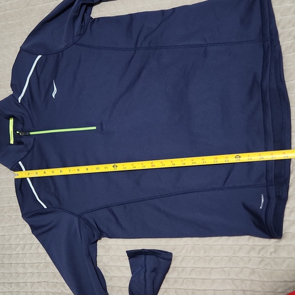 Saucony Men's Long Sleeve Quarter Zip Running Shirt, Run|Warm - Picture 7 of 7